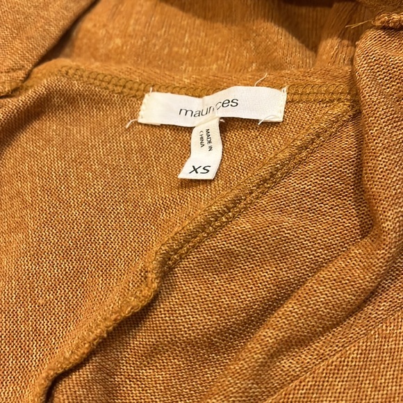 Maurices- Criss Cross Back Mustard Sweater - Picture 4 of 4
